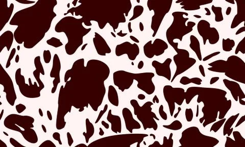 Seamless pattern with cow felt print on pink backgound. Stock Illustration