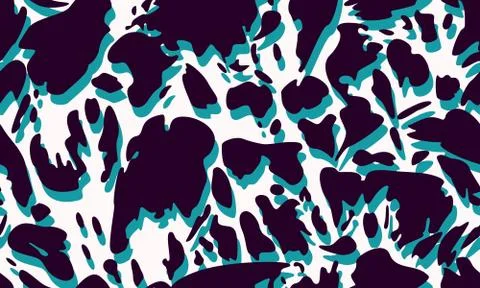 Seamless pattern with cow felt print on white backgound. Stock Illustration