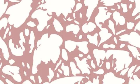 Seamless pattern with cow felt print on pink backgound. Stock Illustration