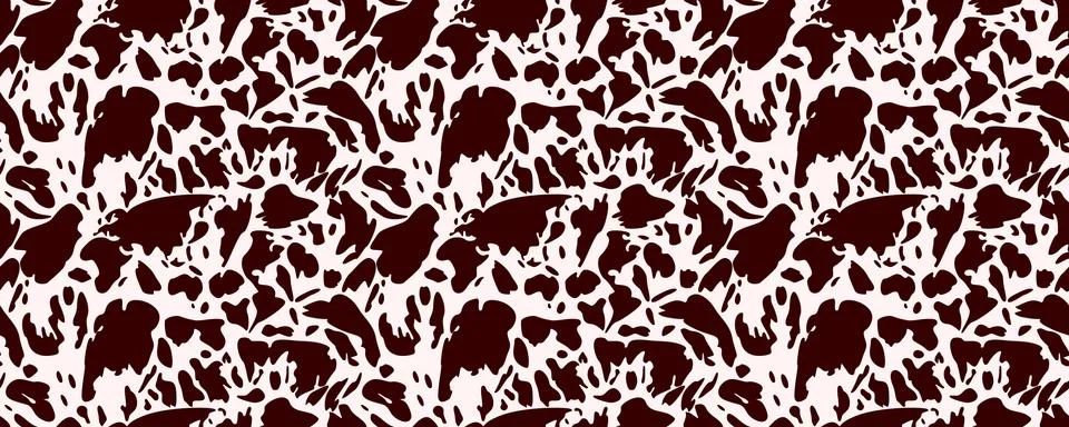 Seamless pattern with cow felt print on pink backgound. Stock Illustration