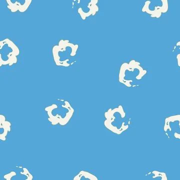 Seamless pattern cow milk splash cartoon vector 스톡 일러스트