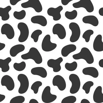Seamless pattern cow or Dalmatian, flat design Stock Illustration