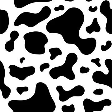 Seamless pattern cow skin Stock Illustration