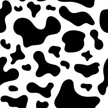 Seamless pattern cow skin Stock Illustration