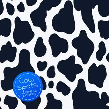 Seamless pattern with cow spots Stock Illustration