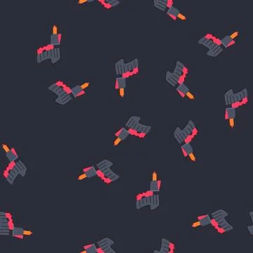 Seamless pattern cowboy cap gun toy cartoon vector Stock Illustration