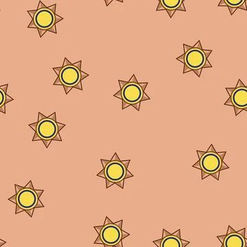 Seamless pattern cowboy sheriff badge cartoon vector Stock Illustration