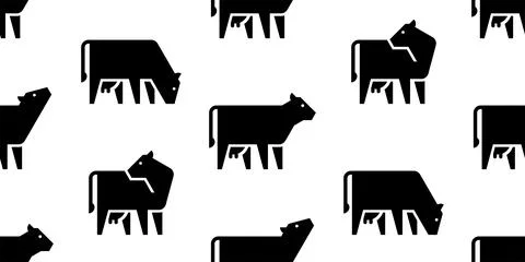 Seamless pattern with Cows Stock Illustration