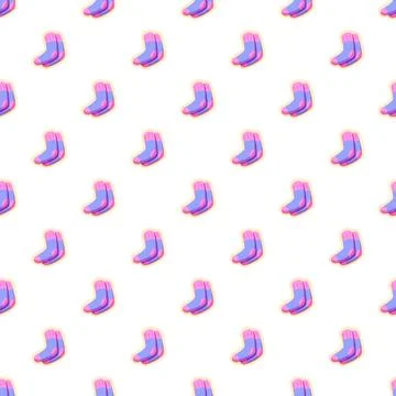 Seamless pattern with cozy colorful winter socks 库存插图