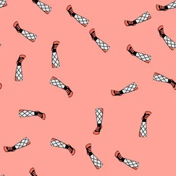 Seamless pattern cozy socks heated cartoon vector Stockillustratie