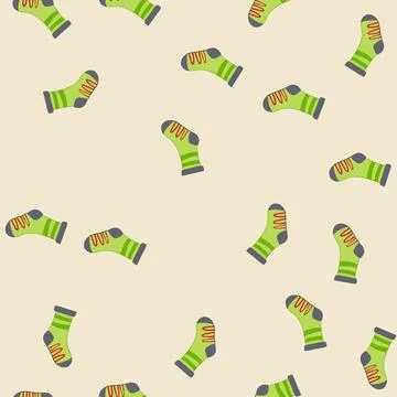 Seamless pattern cozy socks heated cartoon vector Illustrazione stock