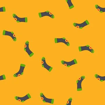 Seamless pattern cozy socks heated cartoon vector Stock Illustration
