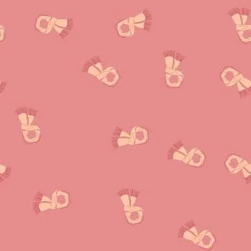 Seamless pattern cozy winter scarf man cartoon vector イラスト素材