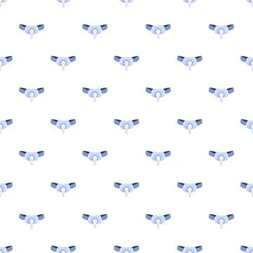 Seamless pattern with cpap nasal masks for sleep therapy 스톡 일러스트