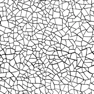 Seamless pattern.The cracks texture white and black. Stock Illustration