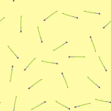Seamless pattern craft artist paint brush cartoon vector イラスト素材