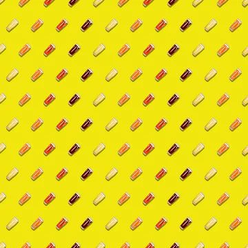 Seamless pattern with craft beer in willi becher glass. Light beer, dark beer Stock Illustration