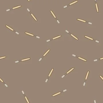 Seamless pattern craft chisel carving cartoon vector Illustration
