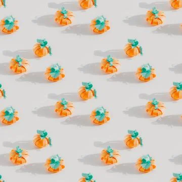 Seamless pattern with craft paper pumplin Stock Photos