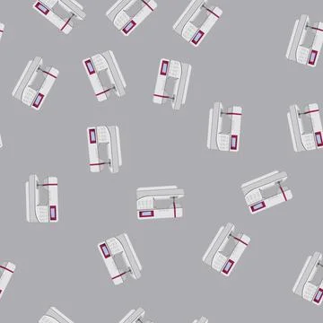Seamless pattern craft sew machine cartoon vector Illustrazione stock