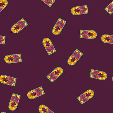 Seamless pattern craft stained glass cartoon vector Stock Illustration