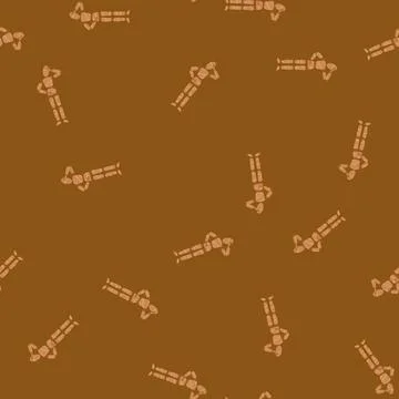 Seamless pattern craft wood man model cartoon vector Stock Illustration