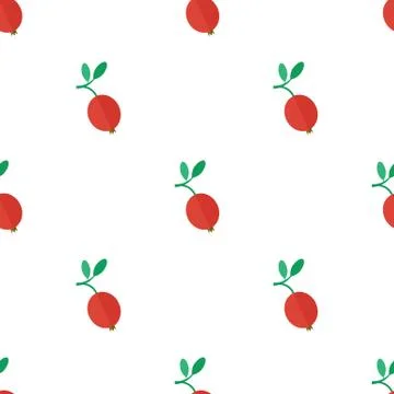 Seamless pattern with cranberry Stock Illustration