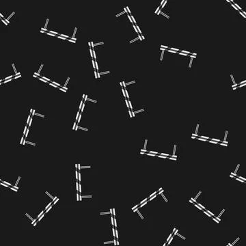 Seamless pattern crash guard rails cartoon vector Stock Illustration