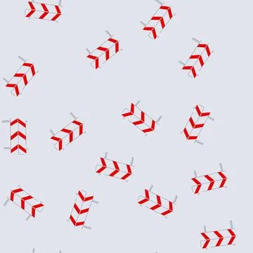 Seamless pattern crash guard rails cartoon vector 库存插图