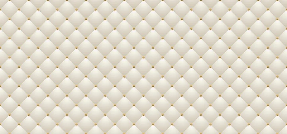 Seamless pattern with cream beige square rhombus and gold dots Stock Illustration