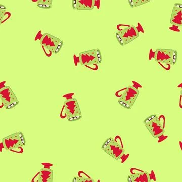 Seamless pattern cream marshmallow cup cartoon vector 스톡 일러스트