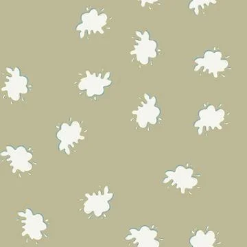 Seamless pattern creamy milk splash cartoon vector Illustrazione stock
