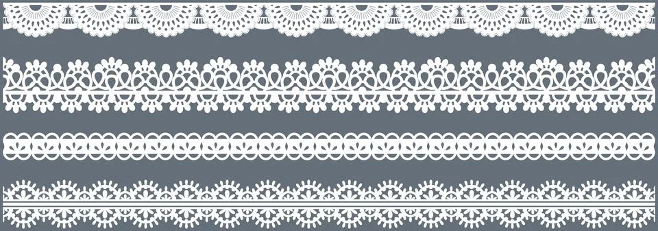 Seamless pattern for creating cards style. Lace decoration template, ribbon with イラスト素材