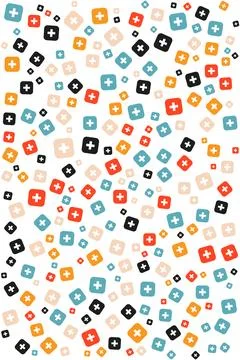 Seamless pattern with creative abstract shapes for your clothes, dress, and.. Stock Illustration