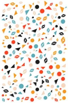 Seamless pattern with creative abstract shapes for your clothes, dress, and.. Stock Illustration