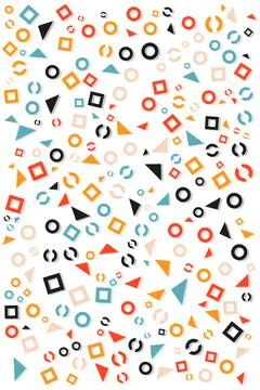Seamless pattern with creative abstract shapes for your clothes, dress, and.. Stock Illustration