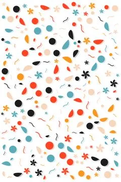 Seamless pattern with creative abstract shapes for your clothes, dress, and.. Stock Illustration