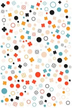 Seamless pattern with creative abstract shapes for your clothes, dress, and.. Stock Illustration