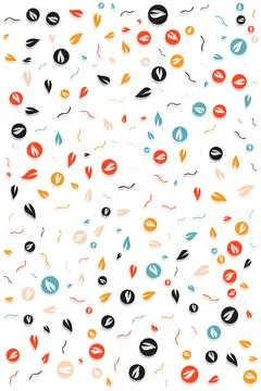 Seamless pattern with creative abstract shapes for your clothes, dress, and.. Illustrazione stock