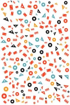 Seamless pattern with creative abstract shapes for your clothes, dress, and.. Stock Illustration