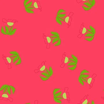 Seamless pattern creative abstract square flowers cartoon vector Stock Illustration
