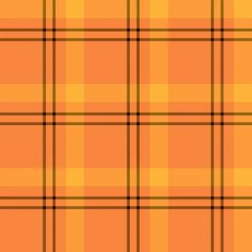 Seamless pattern in creative bright orange, black and yellow colors for plaid Illustrazione stock