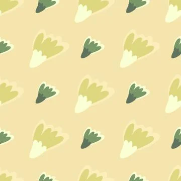 Seamless pattern with creative geometric flowers on light background. Abstrac Stock Illustration