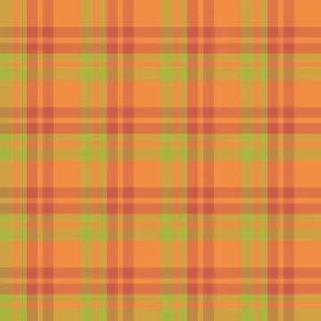 Seamless pattern in creative orange, green and red colors for plaid, fabric, Illustrazione stock