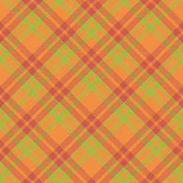Seamless pattern in creative orange, green and red colors for plaid, fabric, Illustrazione stock