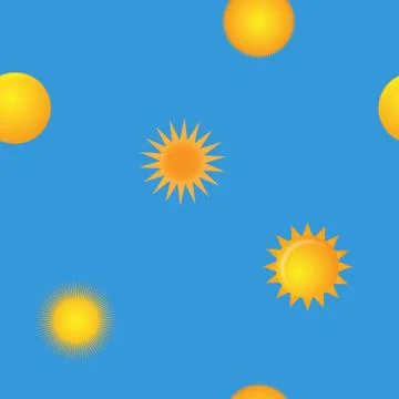 Seamless pattern with creative suns Ilustración de archivo