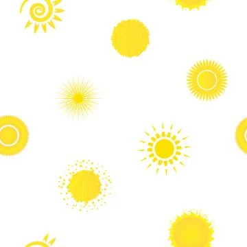 Seamless pattern with creative suns Stockillustratie
