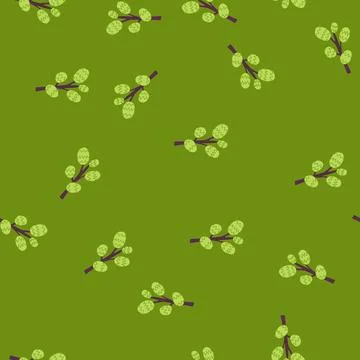 Seamless pattern creative tree doodle flat cartoon vector イラスト素材