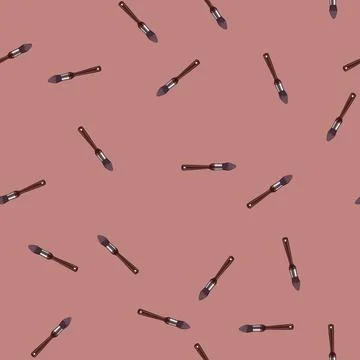 Seamless pattern creativity artist paint brush cartoon vector Stock Illustration