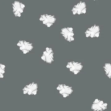 Seamless pattern creativity crumpled paper balls cartoon vector Stock Illustration